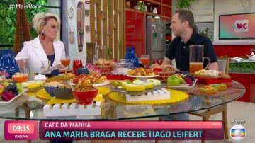 Leifert e Ana Maria Braga se emocionaram em diversos momentos do bate-papo - TV Globo