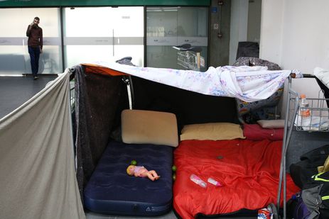 Refugiados no Aeroporto de Guarulhos