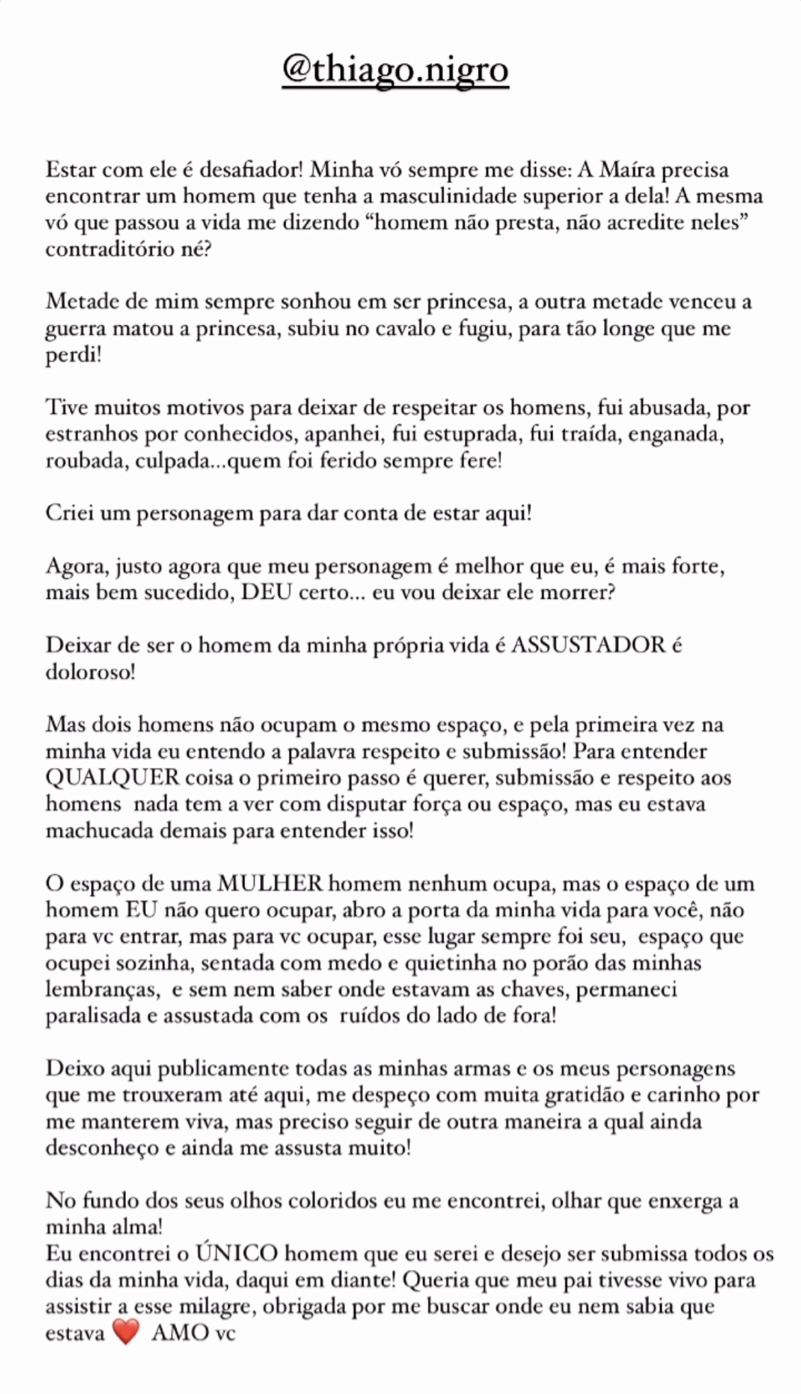 Maíra Cardi se declarou para Thiago Nigro // Revista AnaMaria