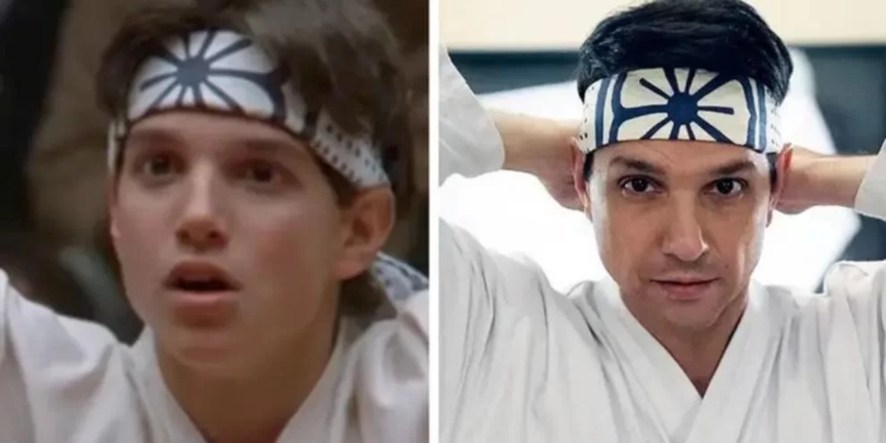 Antes e depois do ator Ralph Maccio, o protagonista de 'Karatê Kid' e 'Cobra Kai'