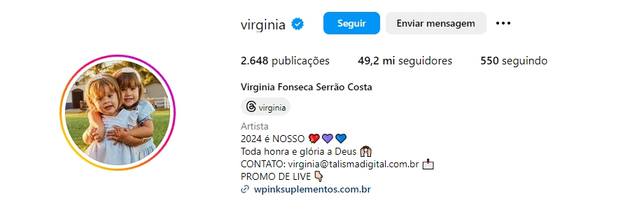 Quem é Virginia? Influenciadora acumula milhões de seguidores nas redes sociais