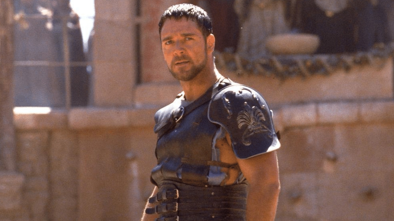 Russell Crowe no papel de Maximus em 'Gladiador'; artista levou o Oscar de Melhor Ator na época