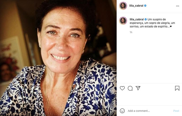 Lilia Cabral compartilha clique sem maquiagem e ganha chuva de elogios dos seguidores