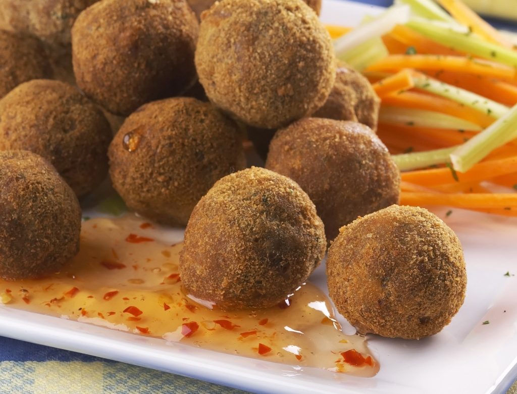 Foto de receita de almôndega com legumes e geleia