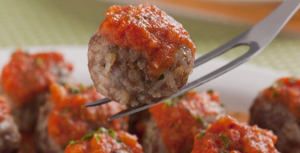 Foto de receita de almôndega de arroz com carne