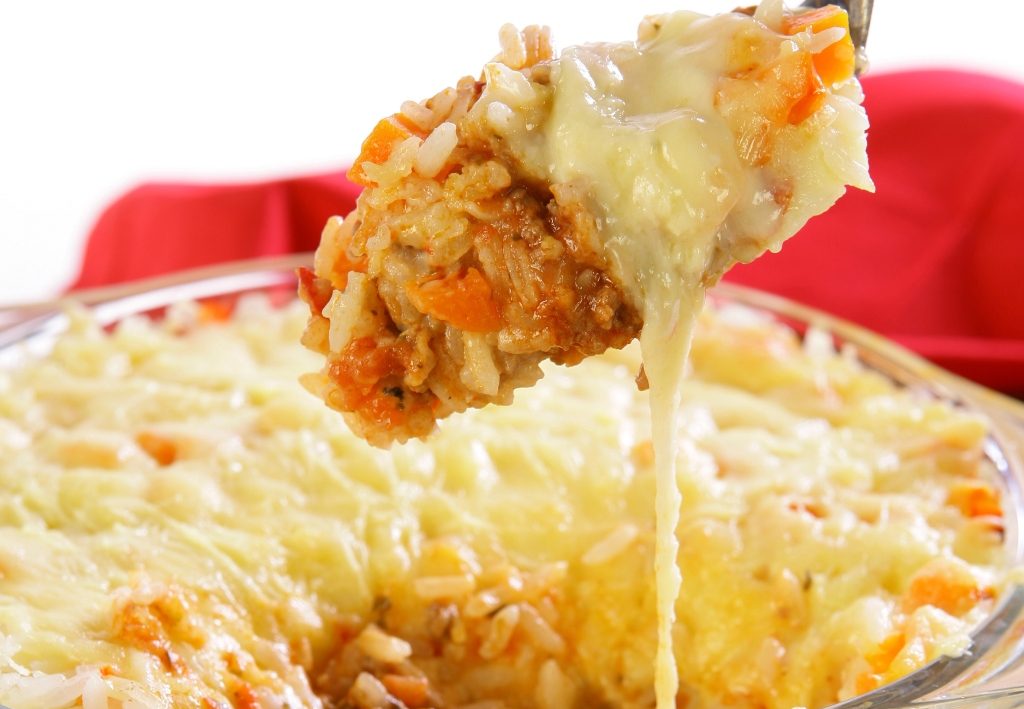 Foto de receita de arroz de forno com carne moída
