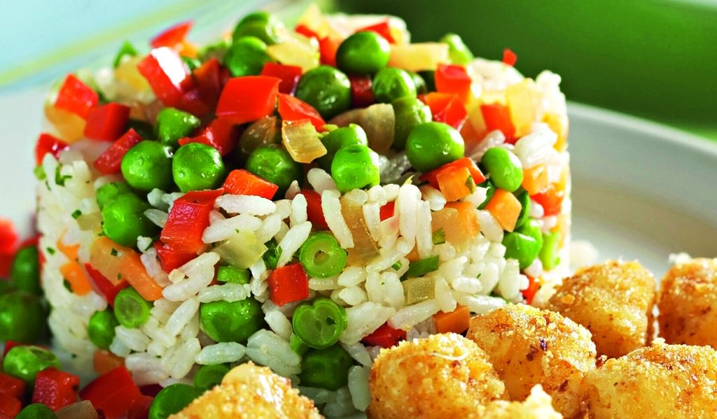 Foto de receita de arroz à grega com mussarela