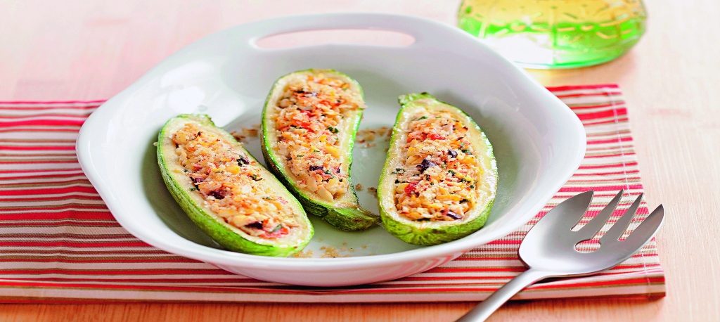 Receita de abobrinha ao forno recheada