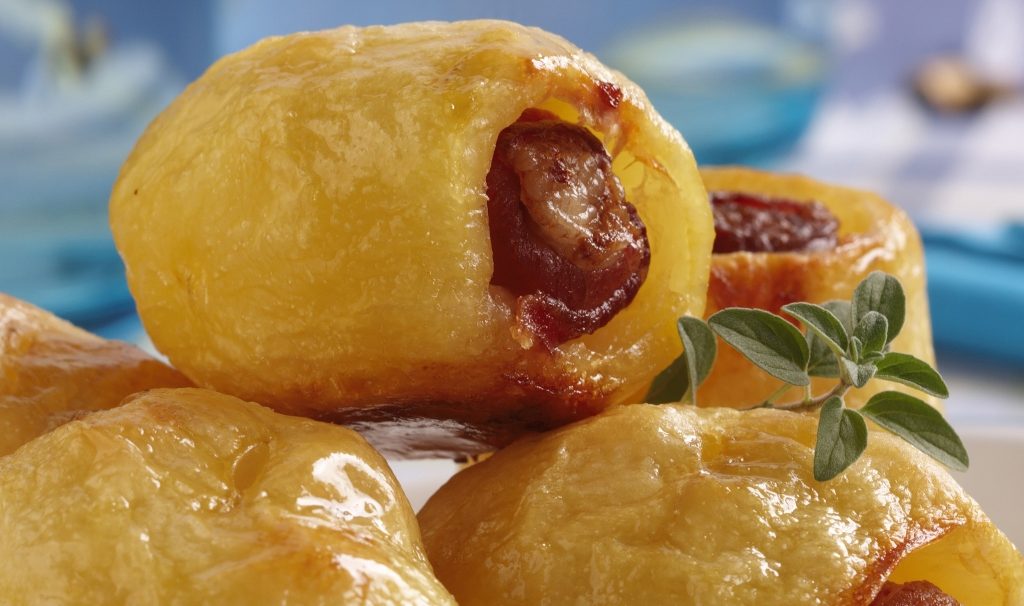 Foto de batata assada com Bacon