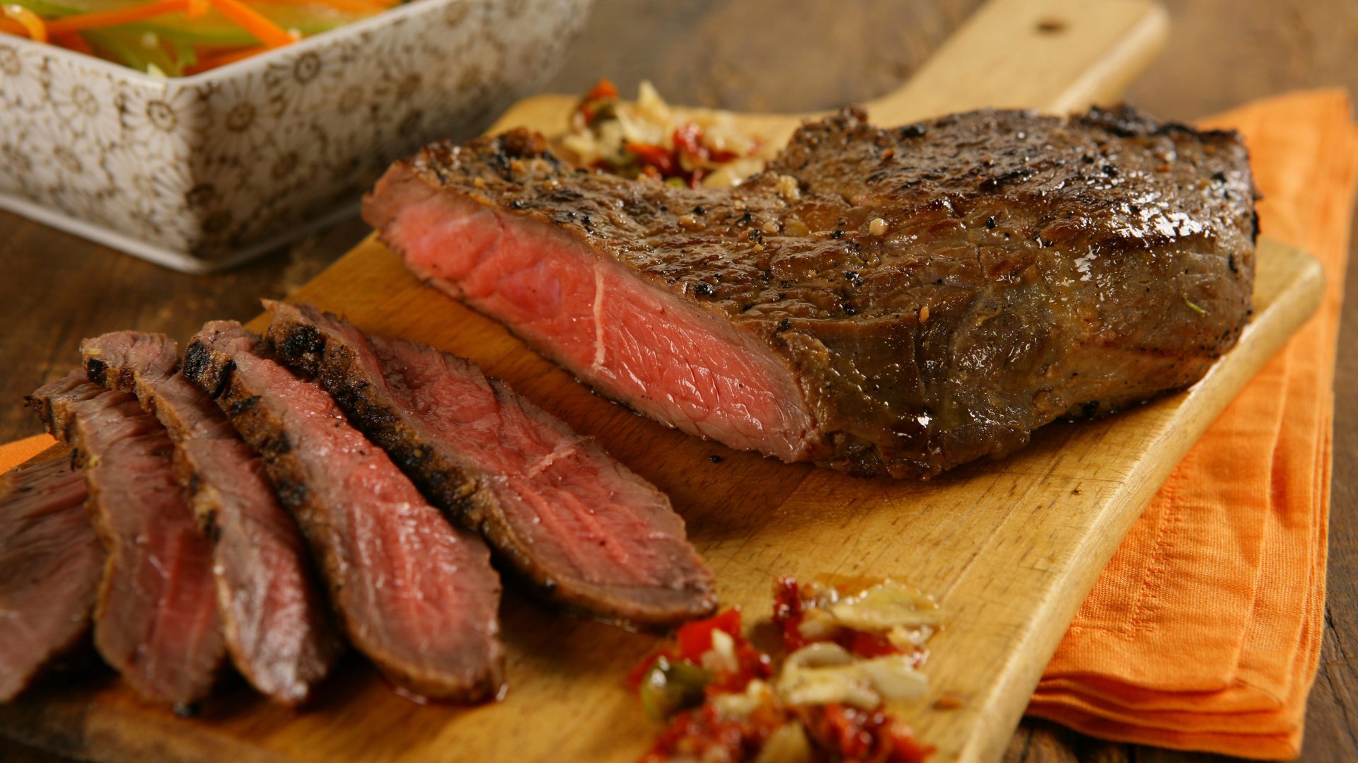 Churrasco com legumes