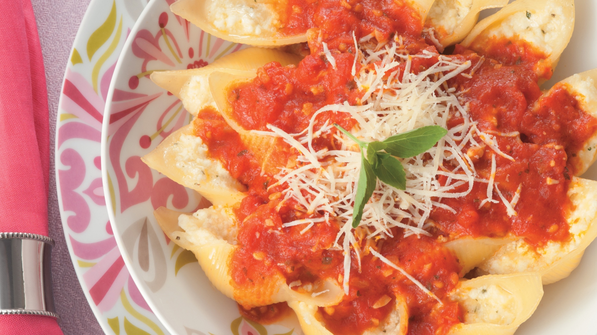 Conchiglione recheado com queijo