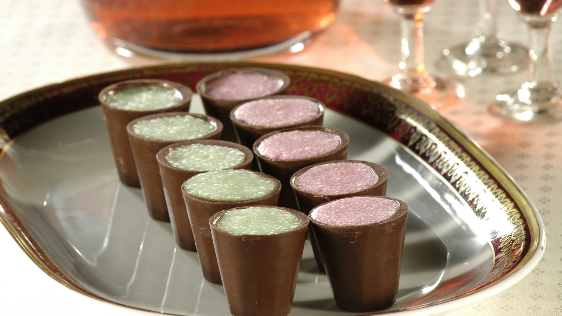 Copinhos bicolores.