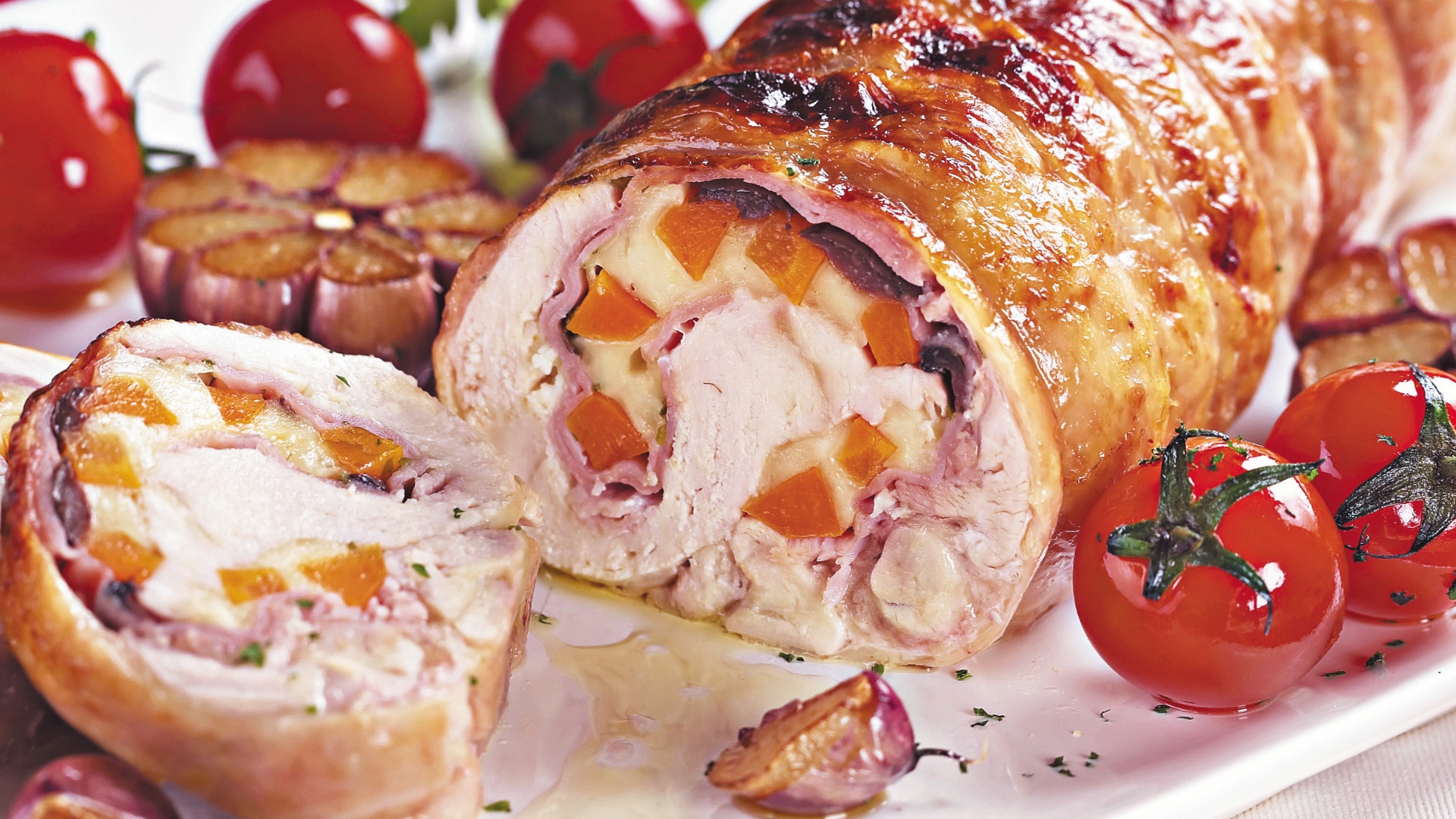 Foto da receita de enrolado de frango recheado