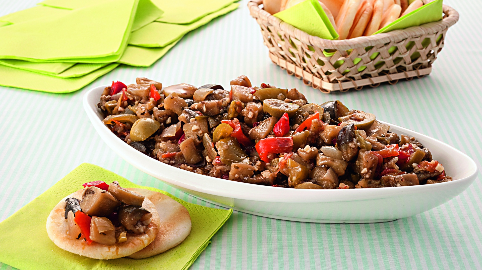 Foto da receita de escabeche de abobrinha e pimentão