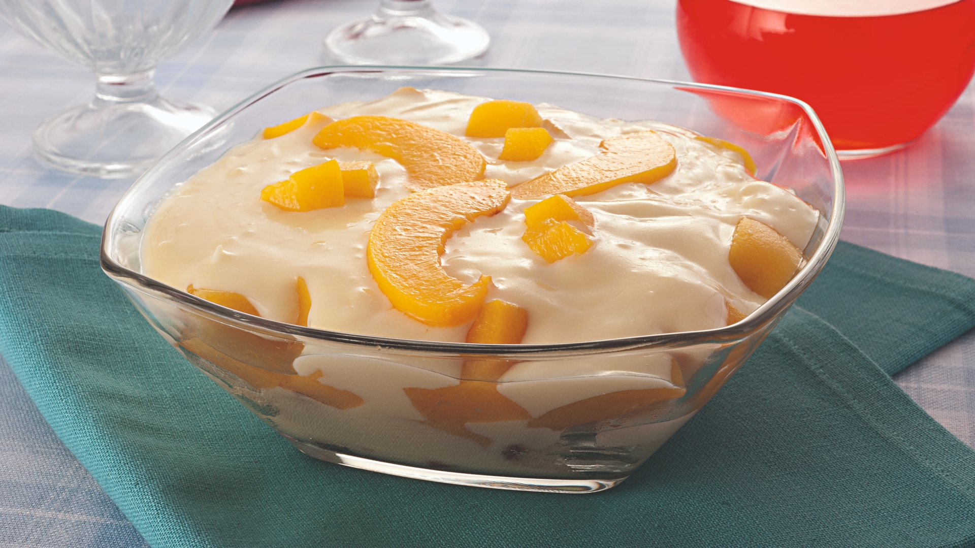 Foto da receita de escondidinho de pêssego em calda