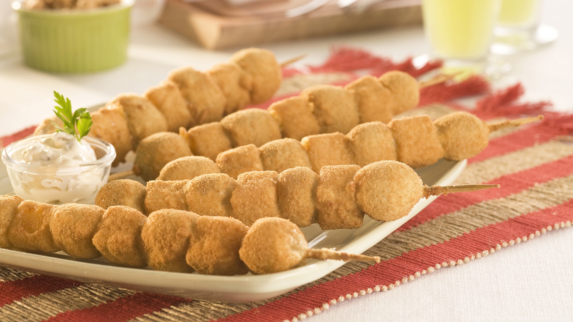 Foto da receita de espetinho crocante de batata