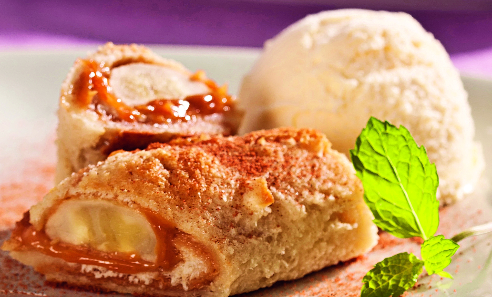 Foto de Falso crepe de doce de leite e banana