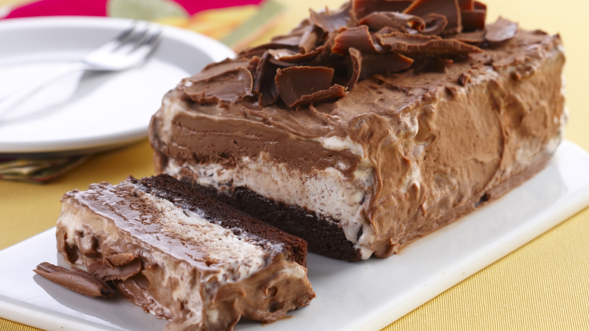 Gelado de brownie e sorvete