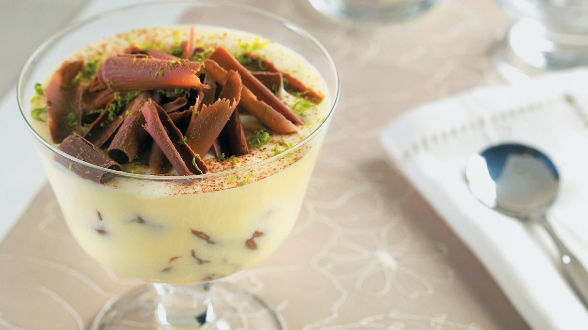 Gelado de coco, chocolate e limão
