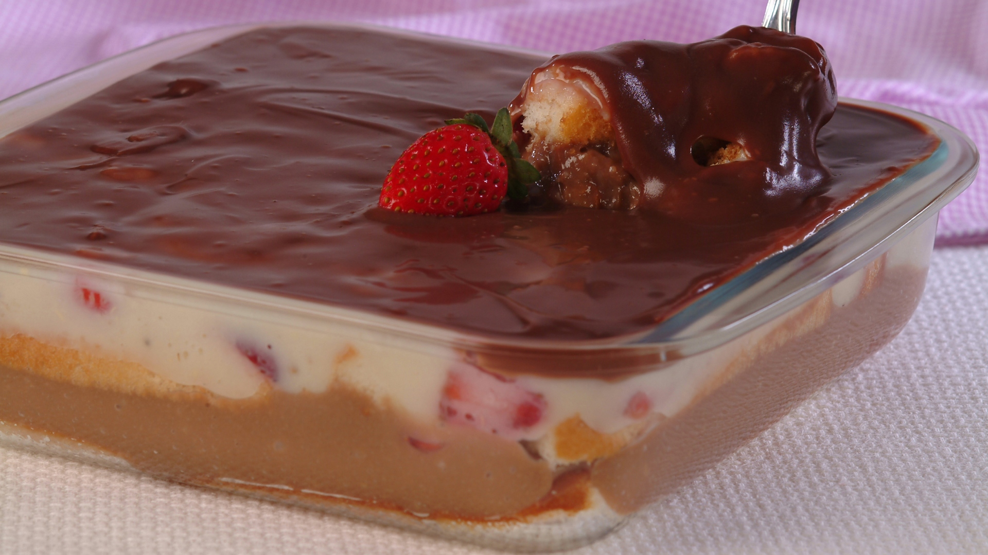 Gelado tentação de morango