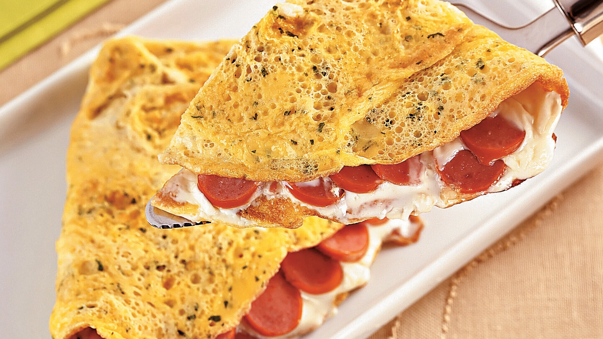 Omelete de salsicha