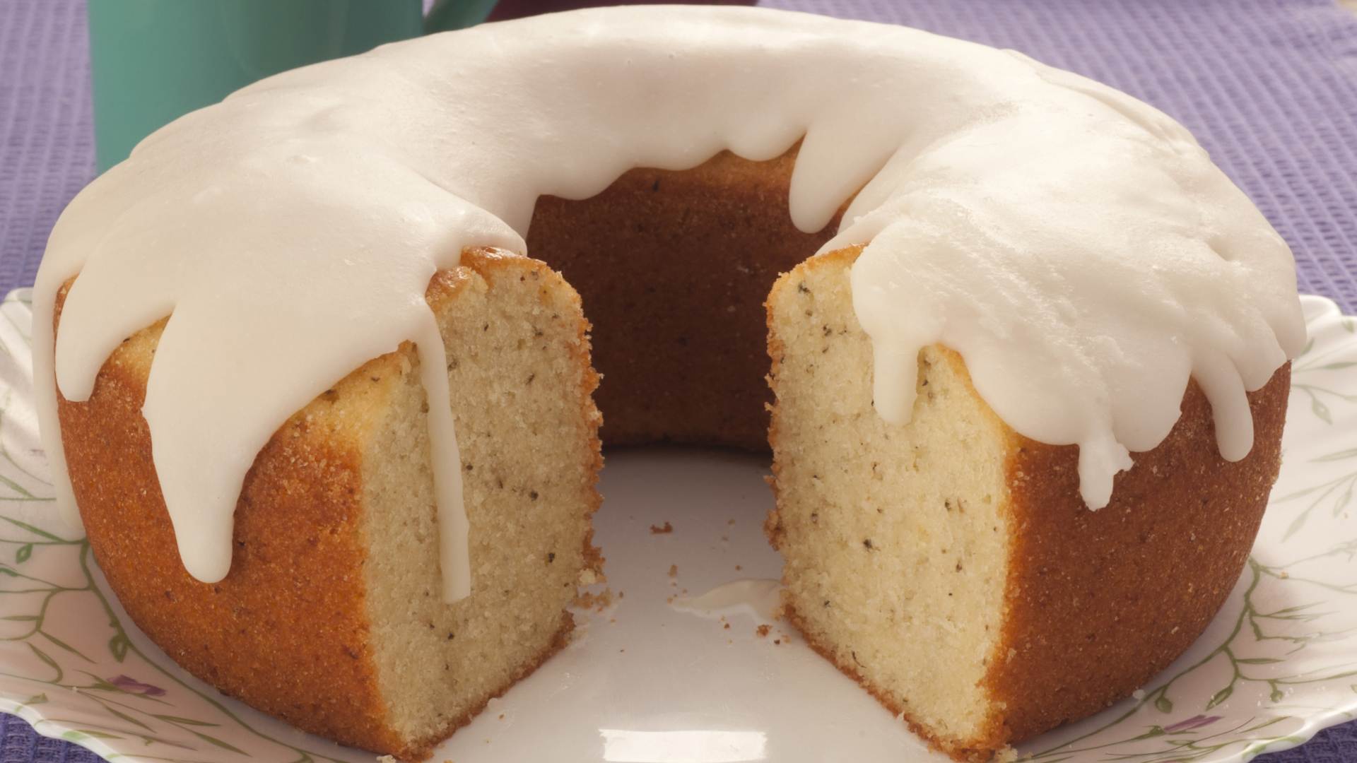 Bolo de chá com falso fondant