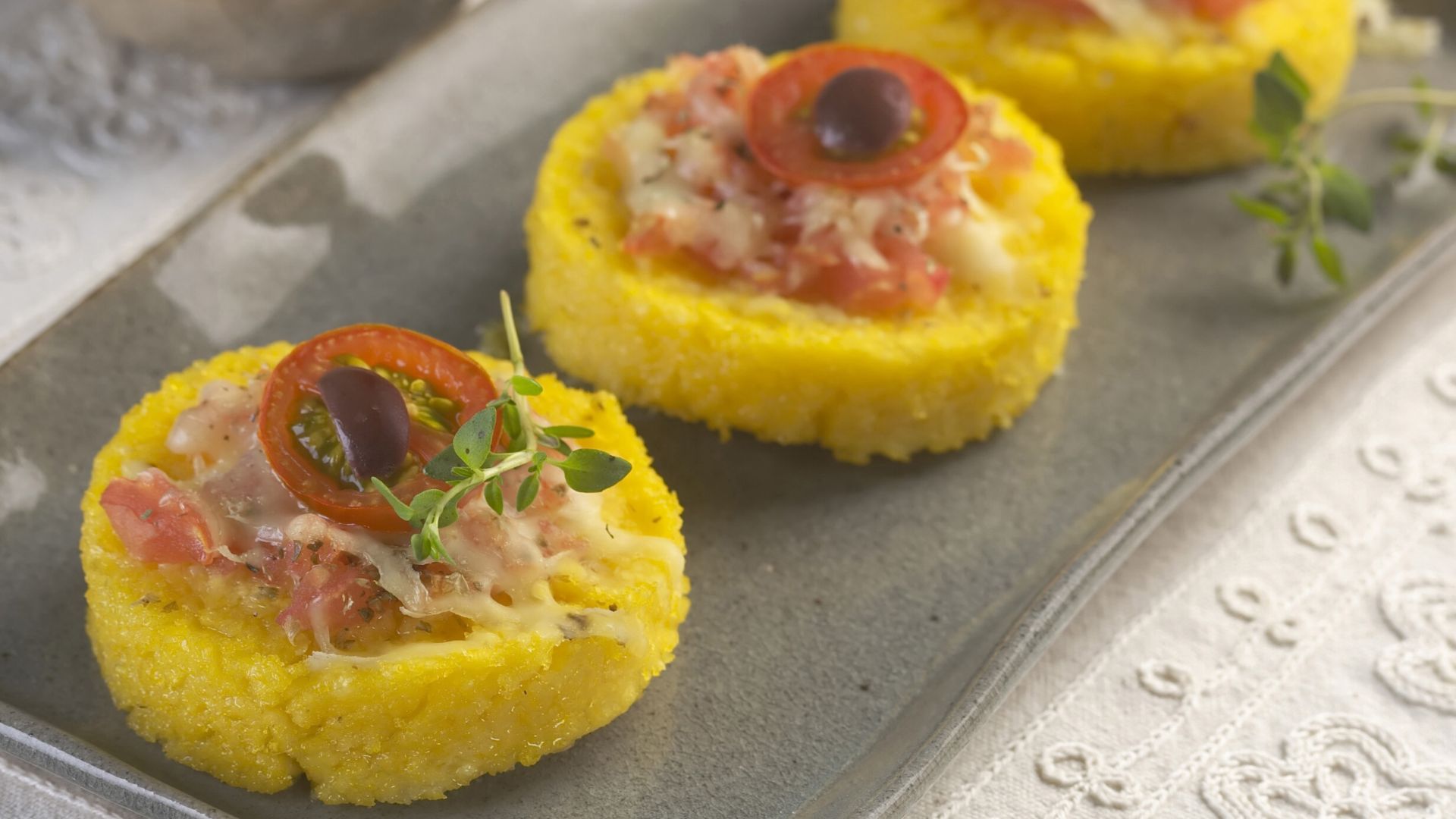 Minipizza de Polenta