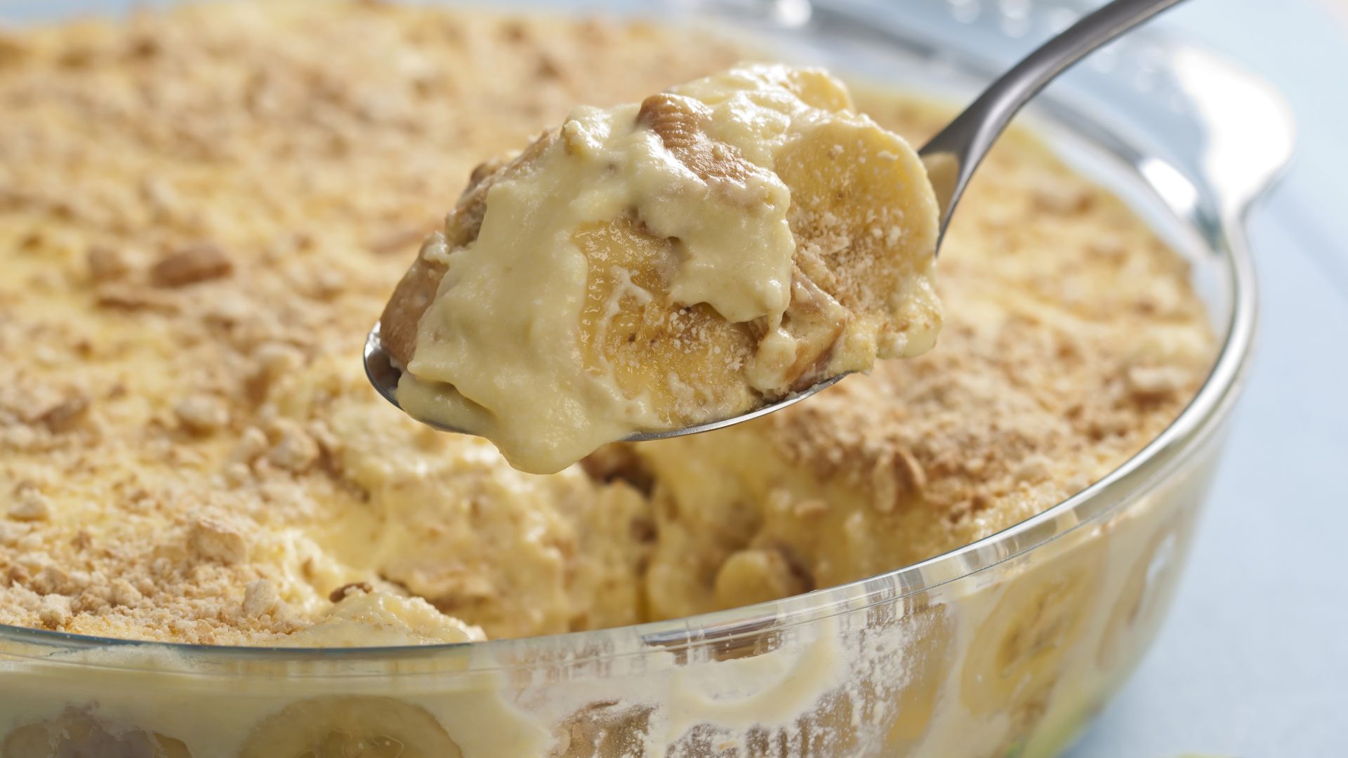 Pavê prático de banana com flã