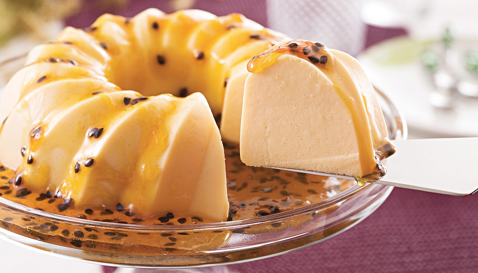 Pudim prático de gelatina de maracujá