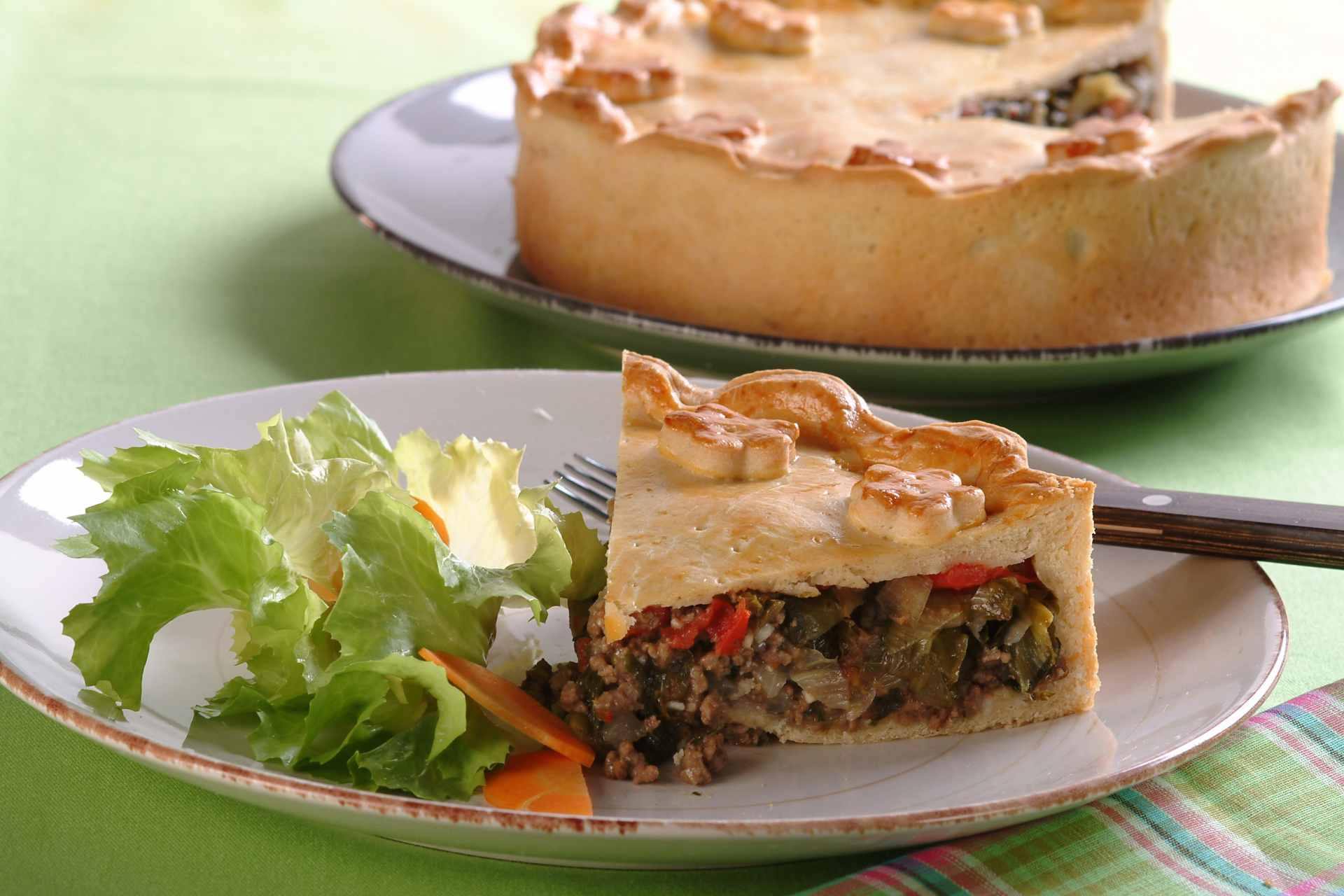 Foto de Torta de carne moída e escarola