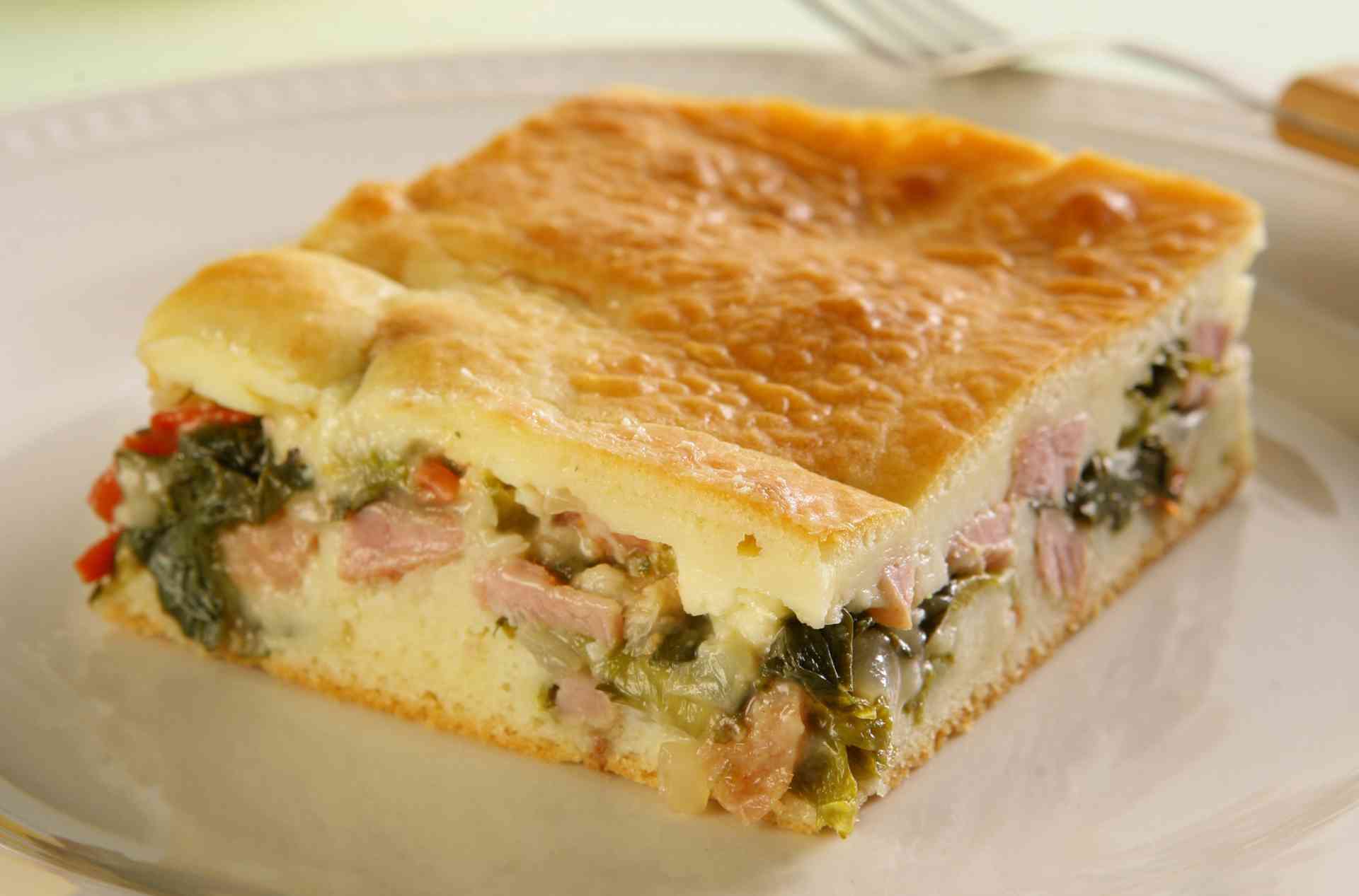 Foto de Torta de escarola e bacon