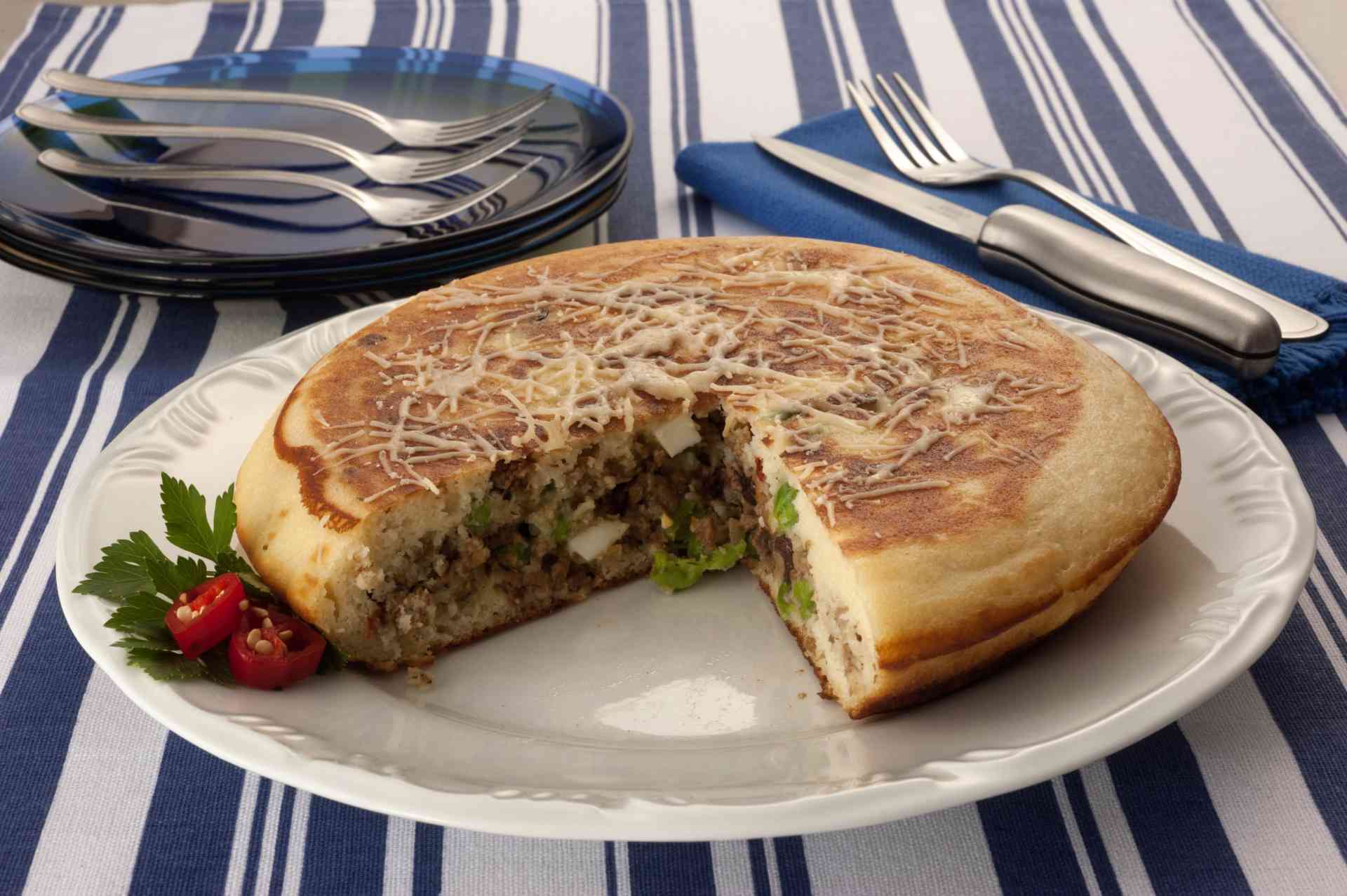 Foto de Torta de frigideira com carne moída