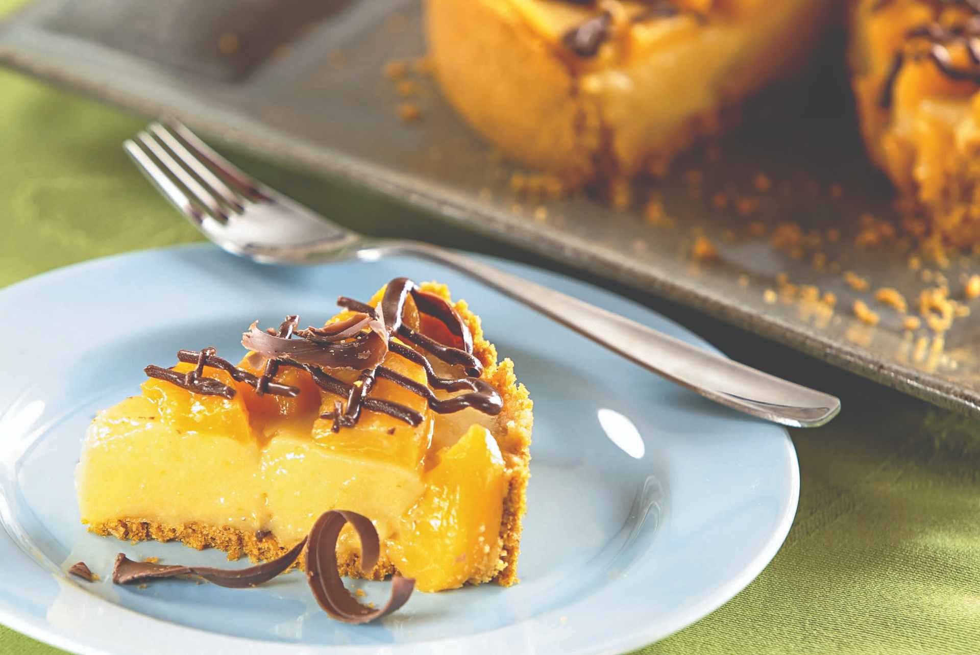 Foto de Torta de pêssego e chocolate