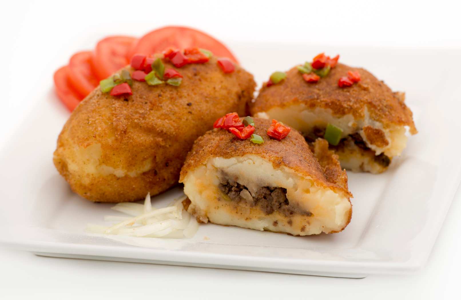 Bolinho de Batata Recheado com Carne