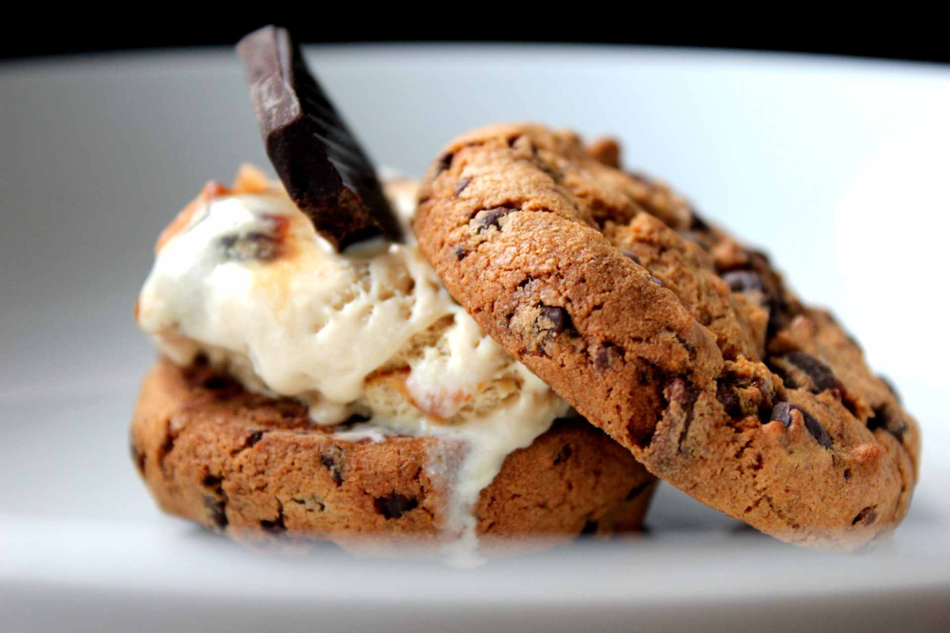 Sanduiche de biscoito com sorvete