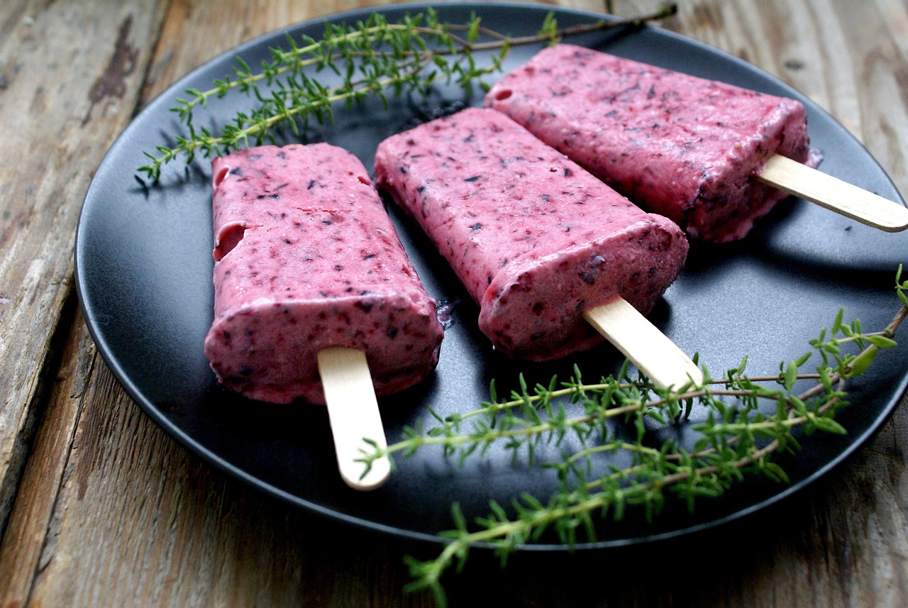 Sorvete de Iogurte com Frutas Vermelhas