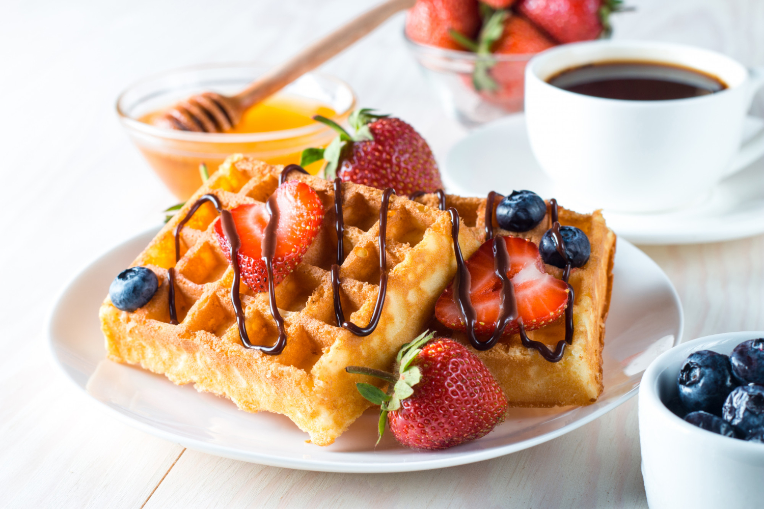 Waffle com Frutas