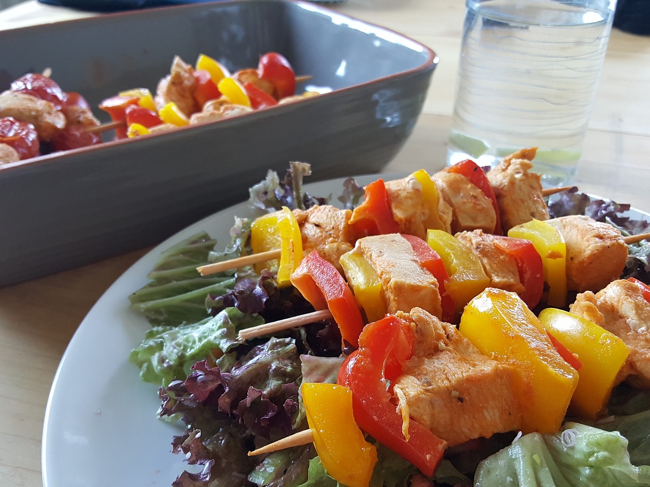 Espetinho de Frango com Legumes