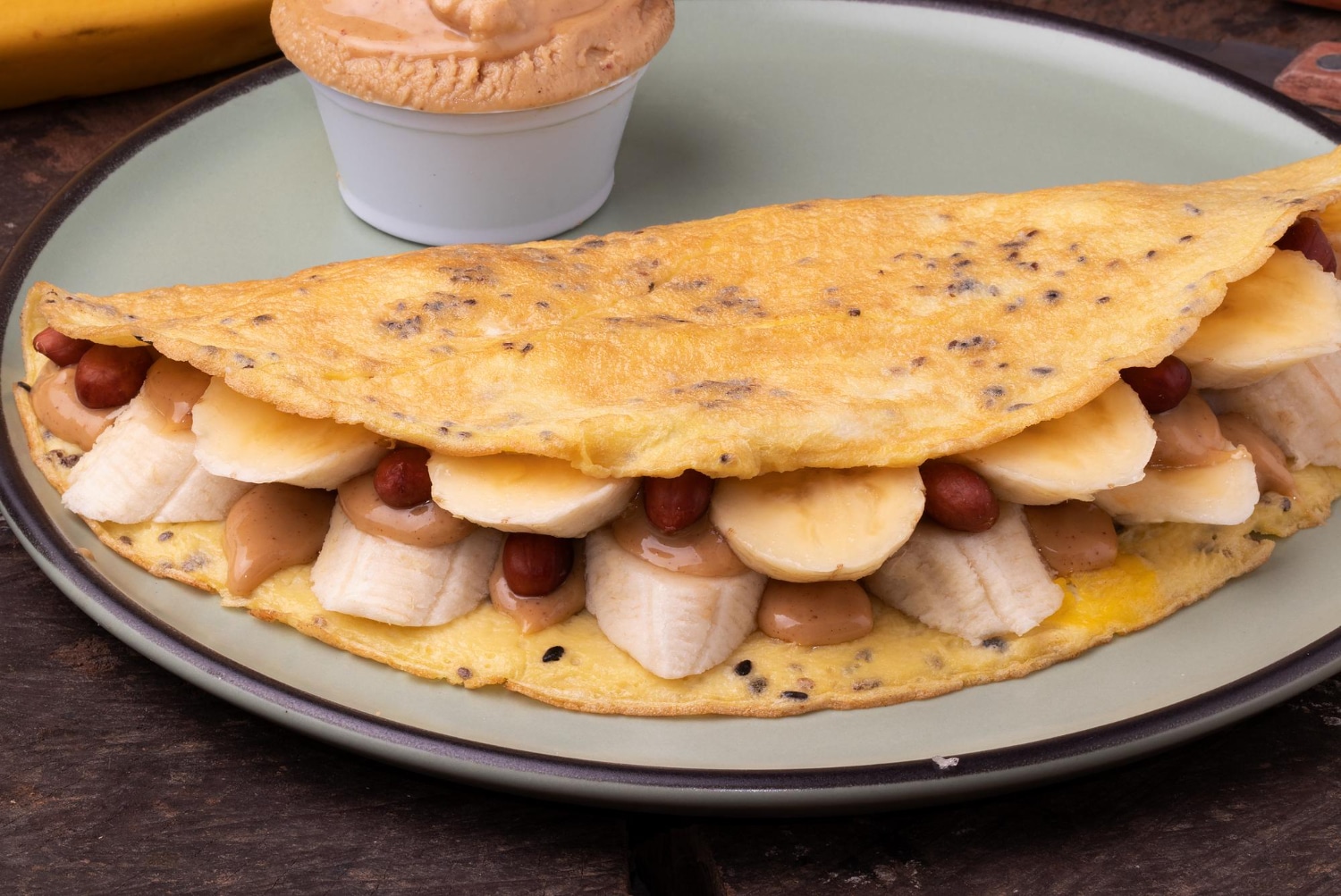 Corre aqui e se surpreenda com essa Crepioca de Banana com Amendoim!