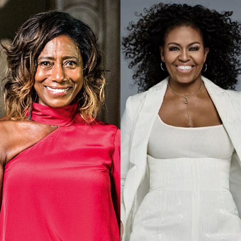 Glória Maria e Michelle Obama