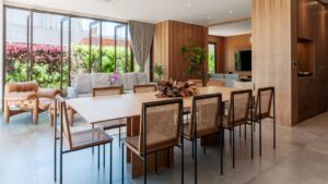 Como escolher os tampos de mesa para salas de jantar e áreas gourmet