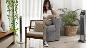 Ventilador Torre ajuda a refrescar a casa e é discreto na decoração (Imagem: Reprodução/Pinterest)
