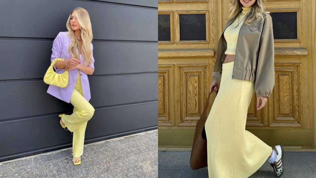 Combine o amarelo manteiga com outras cores para potencializar os looks com a cor