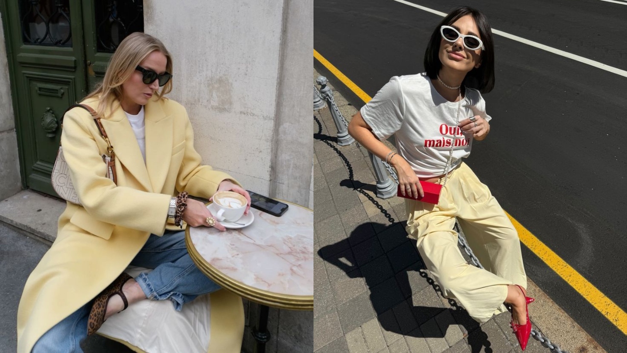 Em tons pastéis, o amarelo manteiga pode deixar os looks mais discretos