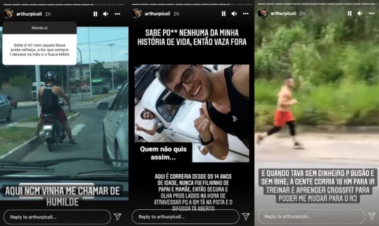 Arthur Picoli desabafa nas redes sociais após ser chamado de desumilde