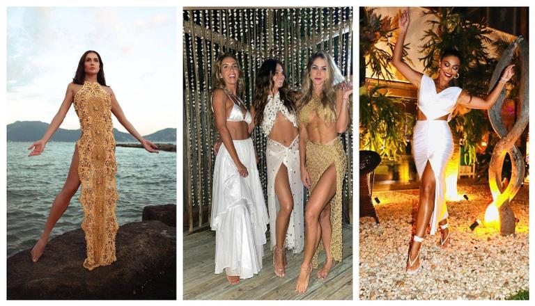 Deborah Secco, Isis Valverde e Juliana Paes no ano novo