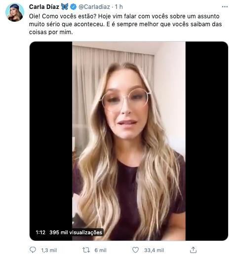 Carla Diaz se pronuncia sobre inquérito que apura caso de racismo no 'BBB 21'