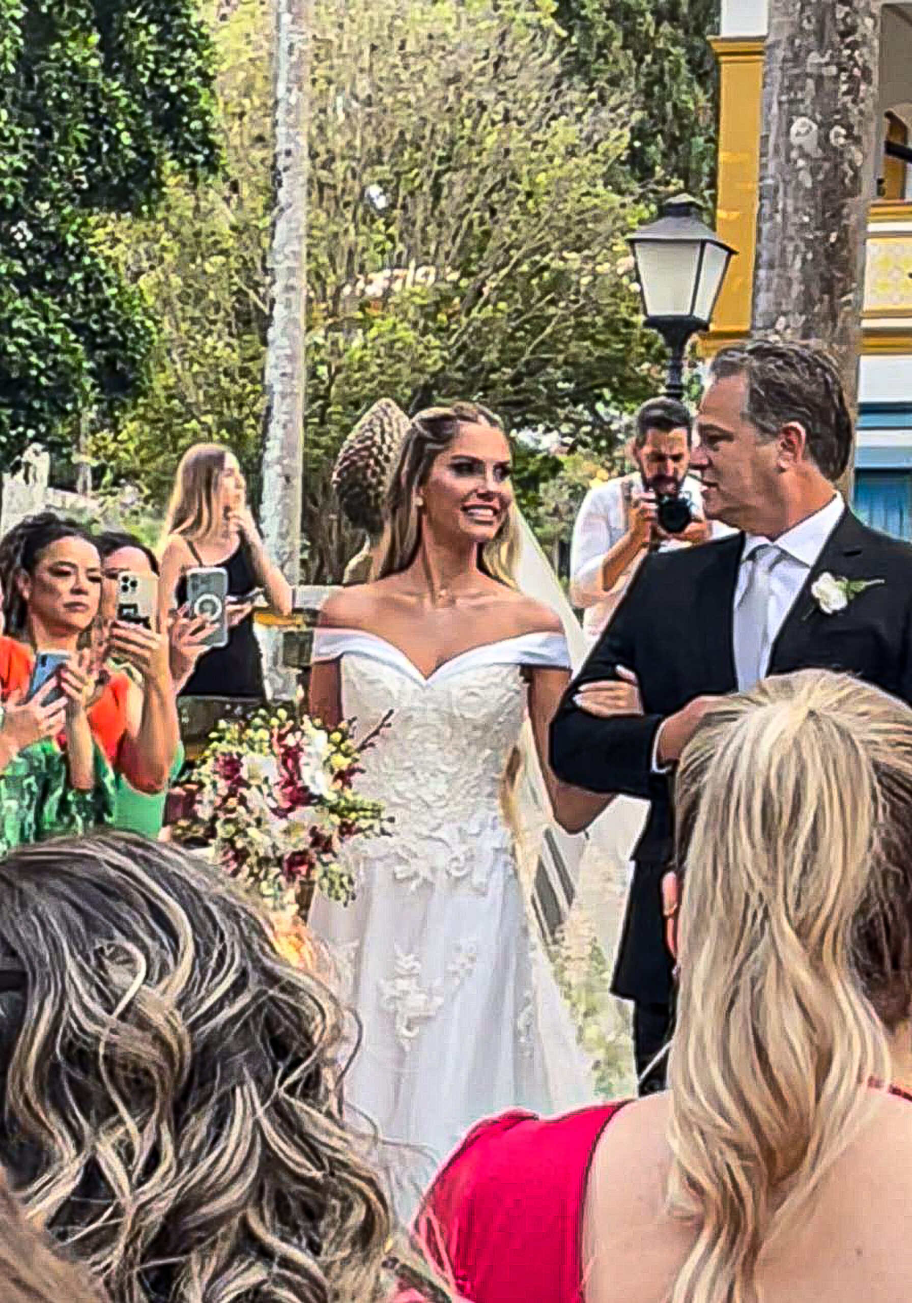 Bárbara Evans em seu casamento