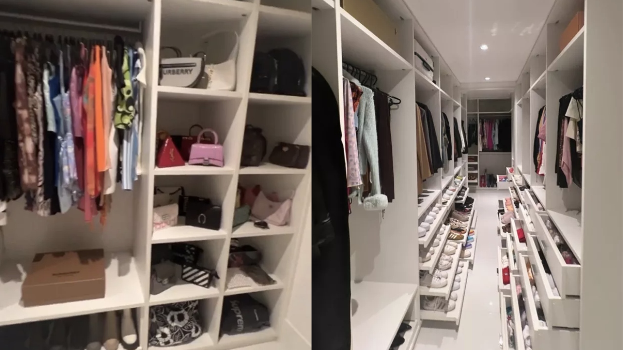 Closet da Jade Picon em sua mansão no Rio de Janeiro