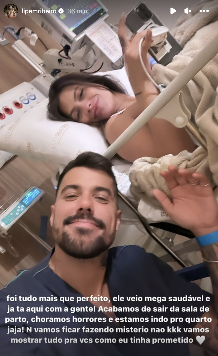 Dessa Castorino e Lipe Ribeiro celebraram a chegada de Dom